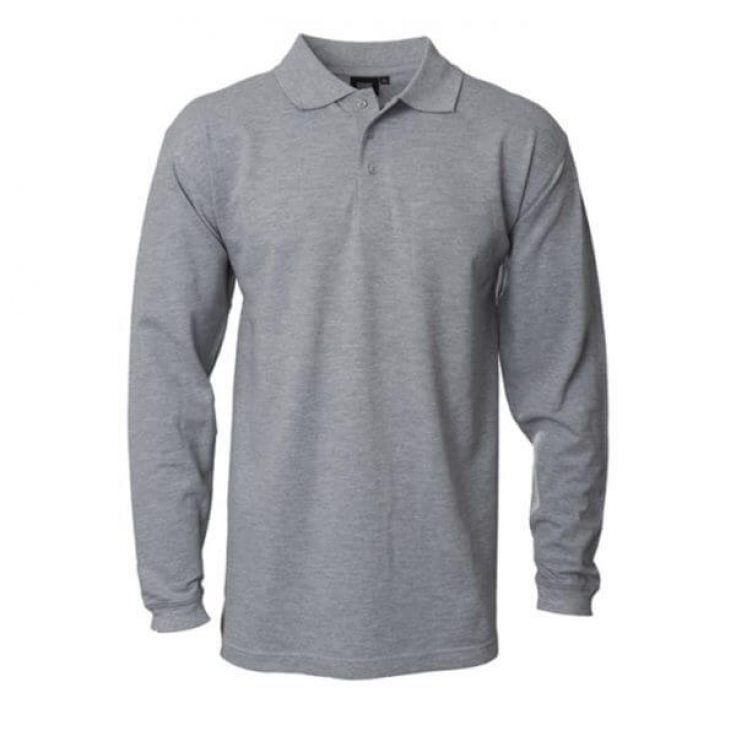 Gri Polo Yaka Sweat 2 iplik