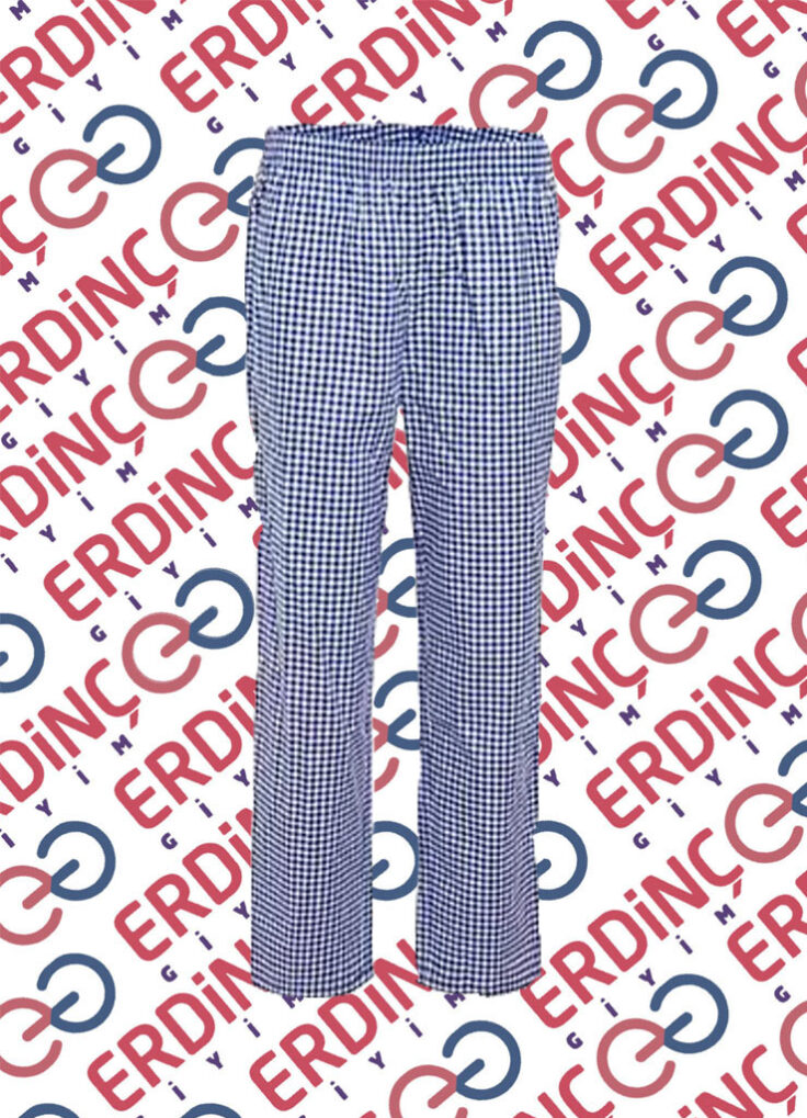 Beli Lastikli Pantolon Bayan Kareli