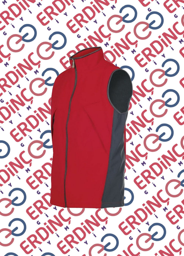 Outdoor aktiviteler ve iş alanları için uygun softshell yelek.