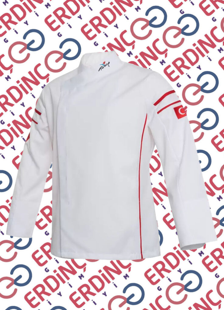 Aşçı Ceket Yaka Türkiye Nakışlı