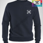 Lacivert bisiklet yaka sweatshirt toptan, pamuk, etkinlik ve organizasyonlar için.