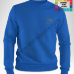 Mavi bisiklet yaka sweatshirt toptan, pamuk, etkinlik ve organizasyonlar için.