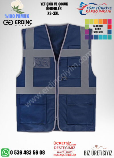 Mühendis Yelek Lacivert