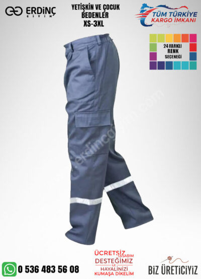 Toptan Kışlık Gri 7/7 İşçi Pantolon