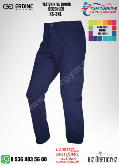 Toptan Kışlık Lacivert 7/7 İşçi Pantolon