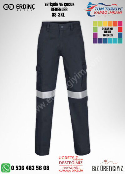 Toptan Kışlık Siyah 7/7 İşçi Pantolon